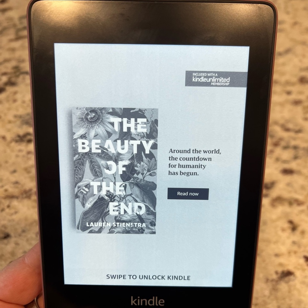 Kindle 10th generation paperwhite with plum casing